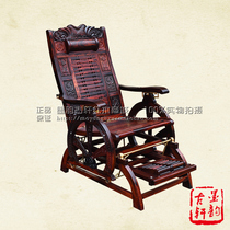 Laos big red rosewood lounge chair mahogany rocking chair balcony leisure chair solid wood leisure chair Cochin Dalbergia