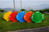 Goldfish mouth cup holder kindergarten early education children storage rack storage rack plastic Apple teapot water cup holder