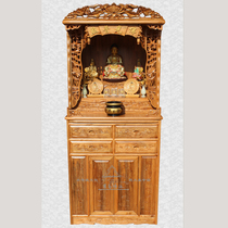 Factory direct sales 42-inch four-door three-pumping hall cabinet shrine shrine cabinet Buddha cabinet solid wood custom