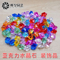 Decoration colored stone acrylic colorful waterstone fish tank building decoration stone hydropony flower potted crystal