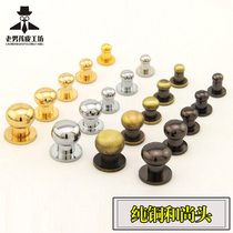 Monks head pacifier nail leather buckle Screw rivet mushroom buckle Leather tool pure copper monks head luggage accessories