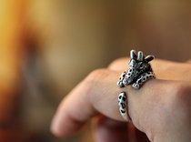 Elentan Delta Hand Works Punk Retro Creative Refined Personality 100 Lap Special Giraffe Styling Ring