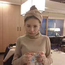 Wash the face hair with adult sweet knit 100 lap cross knotted bunch hair with hair stirrup elastic leather rib head stirrup hair band