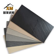 Twill wind sand stone antique brick kitchen gray wall tile balcony tile black slate floor tile 300 600