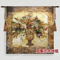  Phoenix art tapestry European jacquard tapestry Nordic ins pastoral background large hanging cloth Tuscan pot flower