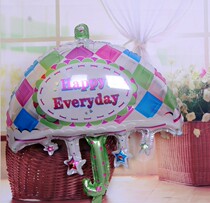 High-end Aluminum Film Balloon Umbrella Helium Balloon Birthday Party Decorated Aluminum Foil Umbrella Balloon Decorative Umbrella