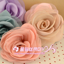 Full diy jewelry accessories 9cm scald edge manual Camellia large flowers hairclip bouquet dress