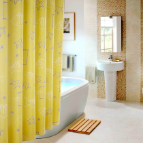 New IKEA European thickened polyester shower curtain cloth Bathroom waterproof and mildew shower curtain curtain with hook 200 high