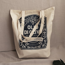 Clear Barn Dumped Letters Small Clear New Pure Cotton Canvas Bag Womens Art Environmental Protection Shopping Bag Single Shoulder Student Sails Cloth Bag