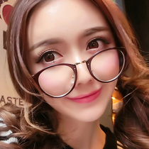 Radiation-proof glasses Anti-blue light female play mobile phone computer eye protection flat mirror to protect eyes round face cute without degrees