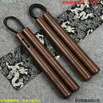 African Ebony two-bar two-bar stick black red sandalwood actual battle sunken sandalwood mahogany nunchakus