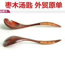 Exploits Recommendation Day Style Cutlery Creative Spinosae Wood Tying Thread Soup Spoon Tangled Wood Spoon Foreign Trade Original
