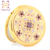 Send girlfriends gift mirror yaghy round portable makeup mirror eternal love portable Lady gift