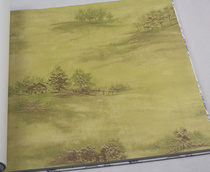 Vintage yellow American country style wallpaper Oil painting sketch style wallpaper Restaurant living room wallpaper background wall