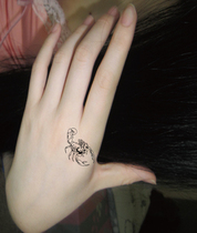 1 sheet of 2 cyan black Little Scorpion tattooed with finger tattoo stickup waterproof male and female LW001 Sexy tattoo sticker