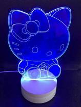 3D three-dimensional creative LED color change three color night light creative personality gift bedroom living room corridor lamp