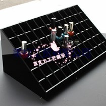 Acrylic cosmetics shelf black 72 hole nail polish display rack desktop cosmetics storage rack lipstick rack