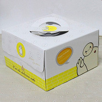 Five Crown-6 inch cute God big white portable birthday cake box with side window (send bottom) cake box