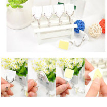 Powerful Load-bearing Multipurpose Hook Creative Door Rear Sticky Hook Kitchen Wall-mounted (6 pieces) Weighing 9 3kg