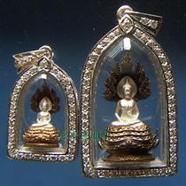 Thai Buddha card genuine Jiuhe Payana silver Buddha statue (two sizes) waterproof inlaid silver shell