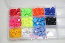 D0629 RMBone 10 sets of candy color Hualian t8 plastic tetrad button need to use hand press pliers