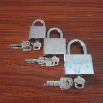 Square stainless steel padlock padlock anti-theft lock anti-pry door lock lock head iron door lock small lock short beam padlock