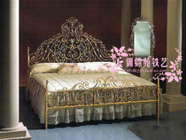 yD566 European style iron bed high grade classical iron bed double bed bedroom bed 1 8 m iron bed customized
