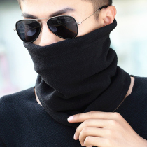 Mens bib winter thick warm cycling ear protection collar hat mens winter Korean version cap plus velvet scarf