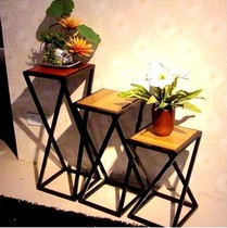 Wrought iron clothing display rack clothing store running water table display table window display rack floor bag rack shoe support shelf