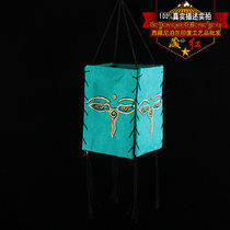 Tibet hand painted Buddha Eye Kong Eye green Tibetan paper lantern (small number) Nepali folk customs lights
