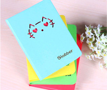 Punching cat face expression lock line notepad creative beer wearing hard copy notebook