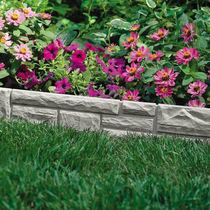 Two-color 6-piece simple plastic fence garden simulation fence gardening ground fence imitation stone fence