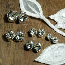 Taipan rhinestone flash Diamond DIY handmade jewelry beaded material 1028 round pointed drill bright white hand seam drill