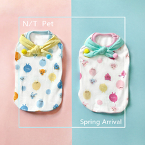 Teddy dog dog clothes autumn thin than bear Bomei small dog pet vest cotton English short cat clothes autumn