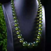 Pure Natural Mexico Water Purification Blue Perl Tower Chain Pendant Round Pearl Necklace Honey Wax Amber Sweater Chain Woman 100 lap