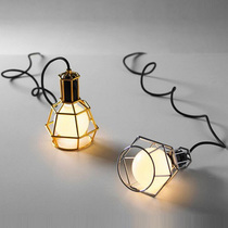 Designer warehouse small iron rack single-head hanging lamps retro industrial wind creative aisle explosion-proof industrial mining lampshade chandelier