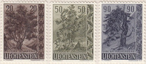 Liechtenstein Stamps 1960 Issue Trees Plants Stamps 3 New Light Stickers Collection E74