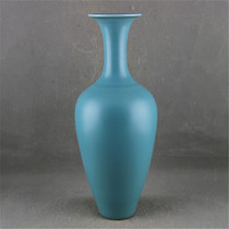  Qing Dynasty Yongzheng monochrome Ru Glaze beauty pointed Guanyin bottle made of old antique porcelain Antique antique collection retro ornaments