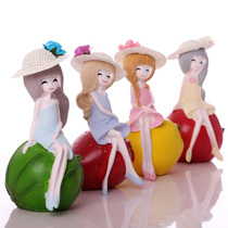 Cute room home decorations Doll resin modern simple crafts Living room wine cabinet small ornaments Female creativity