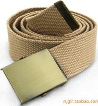  Non-closing copper-plated roller buckle ultra-long polyester cotton canvas soldier combat military training inner belt Army green mud black sand color selection