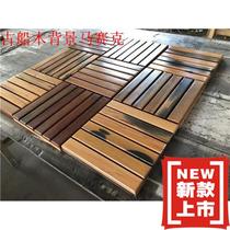 Balcony Ancient Boat Wood with Dragon Pure Wood Floor Manufacturers Direct Selling Big Outdoor Bathroom Anti-corrosion DIY Splicing Terrace