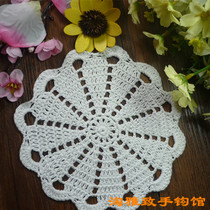 Handmade crochet hook cotton Lace Hollow woven table mat coaster Crochet coaster