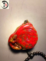 Zhejiang Changhua Stone Grand Red Robe Pendant Necklace Pendant Necklace with Cairou Takata Yellow Shoushan Stone Seal to stock