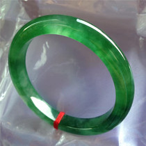 Emerald bracelet full of green Yang green female jade floating flower high-end hydrated natural Burmese ice jade bracelet
