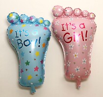 Baby-year-old daily necessities placement 100 days Gyeongsheng Stage Background wall Decorative Aluminum Film Balloon Big Foot Girl