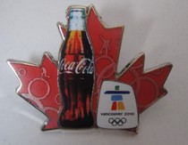 2010 Vancouver Winter Olympics Badge Sponsor Coca-Cola badge Maple Leaf Cola badge
