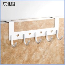 Space aluminum incognito door back hook nail-free pylons Door back clothes clothes clothes hangers Hanging bag hooks Hanging clothes hooks