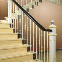 Iron stair handrail railing guardrail European staircase French cast pole column French staircase