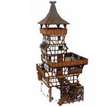 Little wheat smells record Warhammer pp running group DND fantasy diy hut scene watch tower