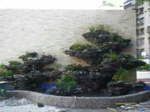Shanghai real stone rockery pool garden Rockery Balcony Rockery Waterscape Under the stairs Rockery pool Garden Rockery
